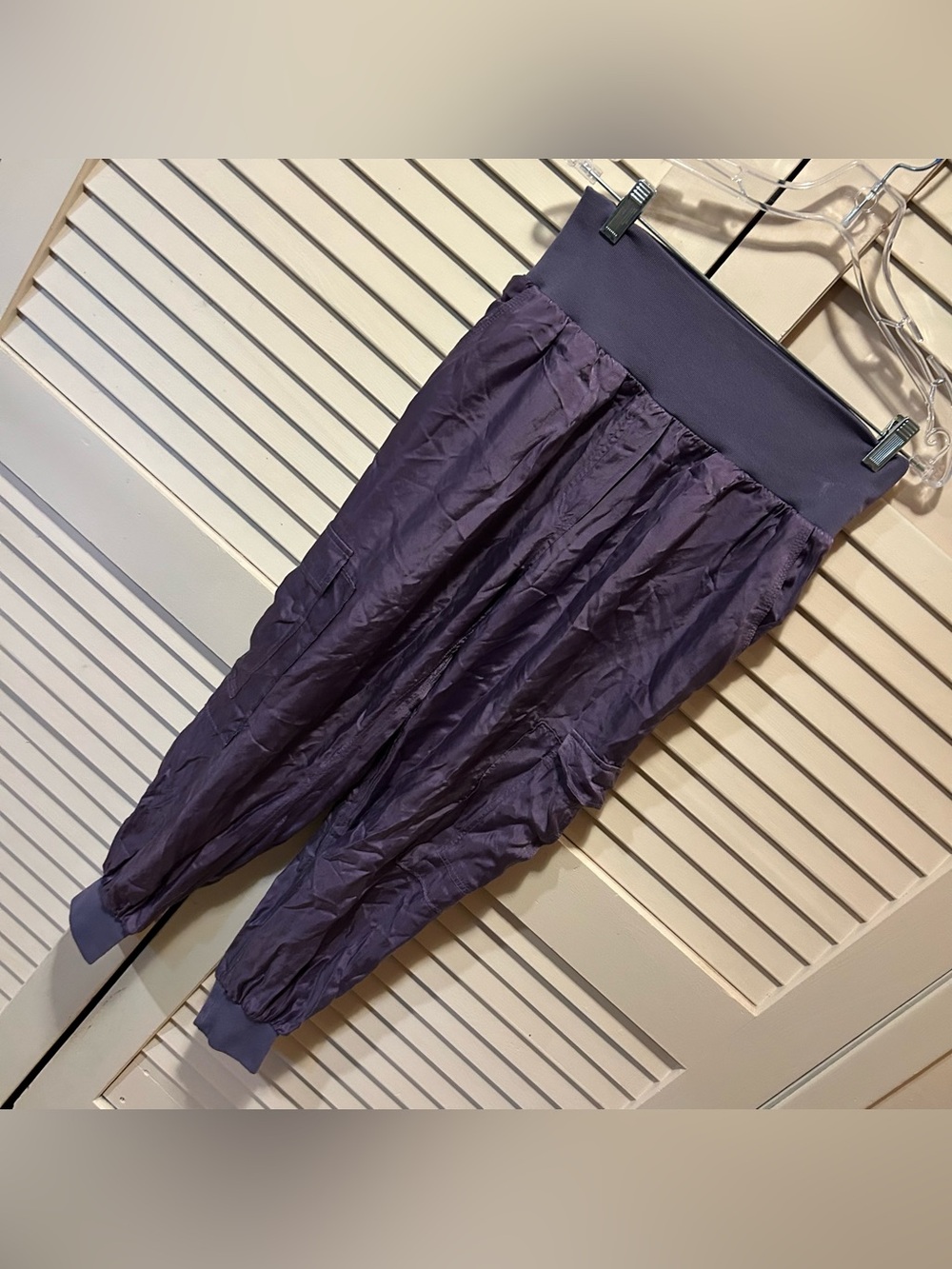 Cinq a Sept Giles Jogger Pants Cargo Joggers Women’s Size Medium Purple - Picture 2 of 6